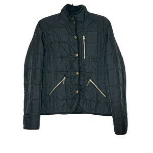 Lauren Ralph Lauren Warm Black Jacket with 3 Zip Pockets & Full Zip Closure, S